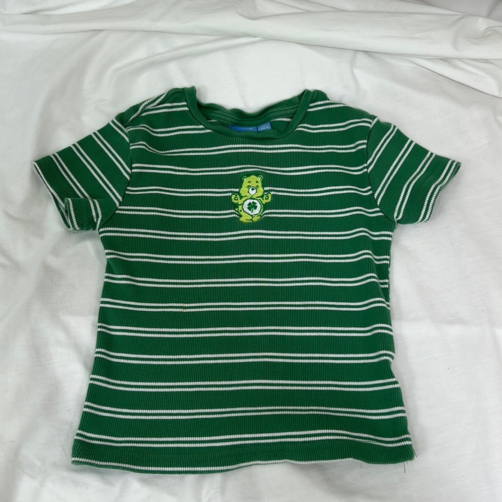 Care Bears Good Luck Bear 90’s Style Ribbed T-Shirt Size Small